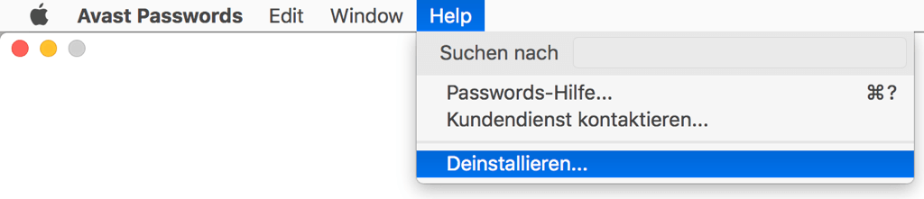 Avast Password deinstallieren auf Mac