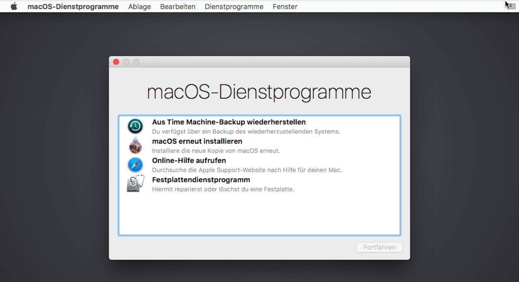 Dienstprogramme auf macOS
