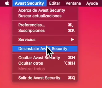 Desinstalar Avast Security en Mac