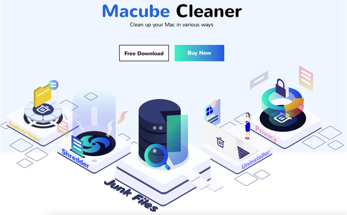 Страница загрузки Macube Cleaner