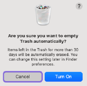 Empty Trash Automatically | clean up Space on Mac