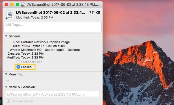 Files Locked on Mac