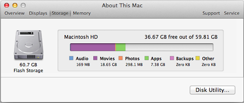 Movies Taking Up Large Space on Mac