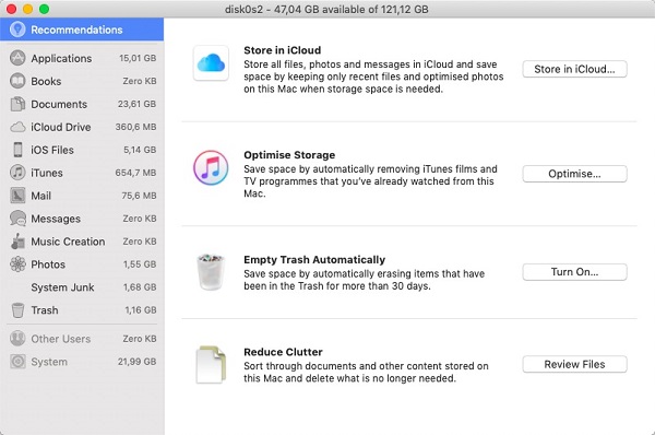 Optimize Storage on Mac