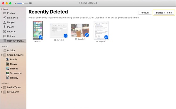 Permanently Delete Photos on Mac