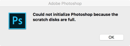 photoshop scratch disk full mac will not open