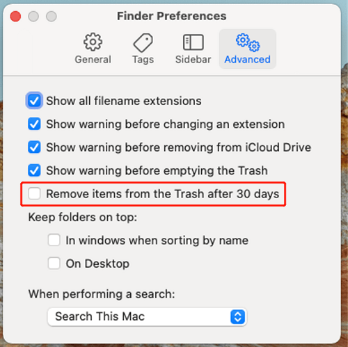 Remove Items from Trash Automatically | clear Space on Mac