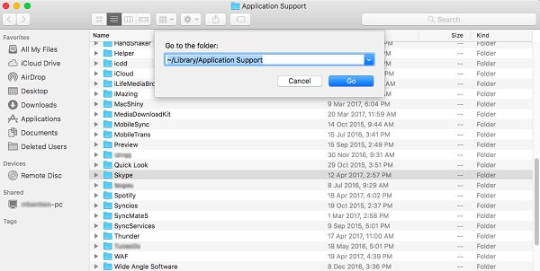 Search Support Files on Mac