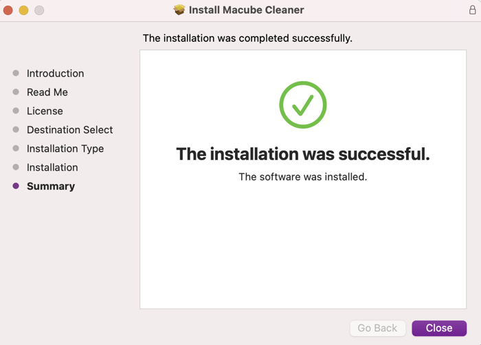 Successful Installation