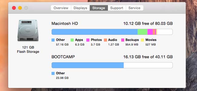 檢視 MacBook 儲存空間