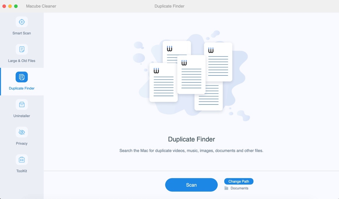Duplikat mit Macube Schritt 1 entfernen | Suchen und löschen Sie doppelte Dateien in iTunes auf dem Mac
