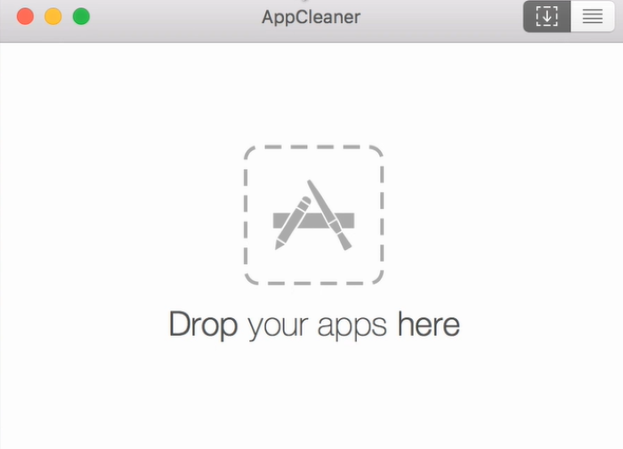 App Cleaner App Dropping Interface