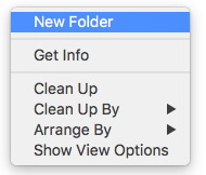Ceate New Folder Mac
