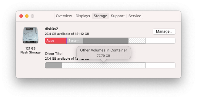 Storage Space on Mac