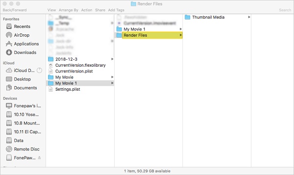 Delete Render Files Finder | remove Disk Space on iMovie