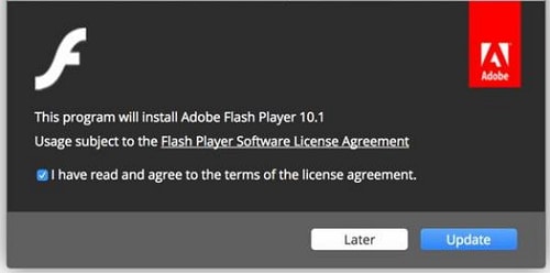 Download falso de Adobe Flash Player