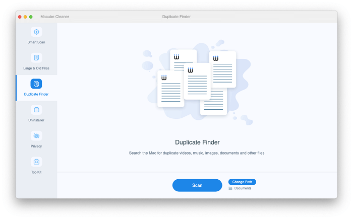 Macube Cleaner Duplicate Finder Interface
