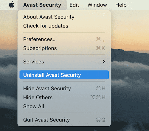 Find Uninstall Avast Security
