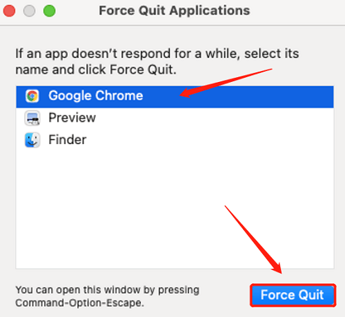 Force Quit Applications Mac