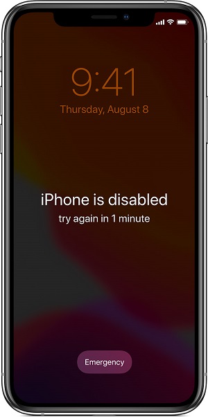 iPhone is Disabled Message