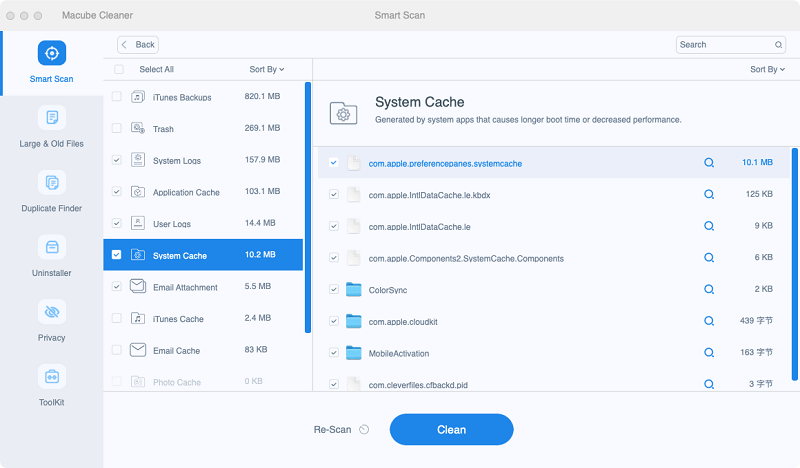 Junk System Caches | clear purgeable space on Mac