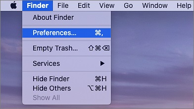 Finder の環境設定