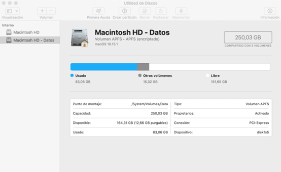 Macintosh HD y Macintosh HD – Datos