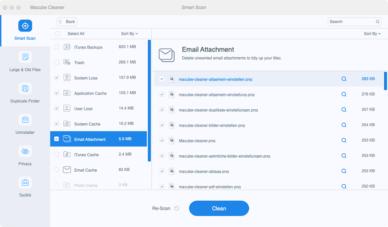 Mail Attachments | clean up downloads on mac.