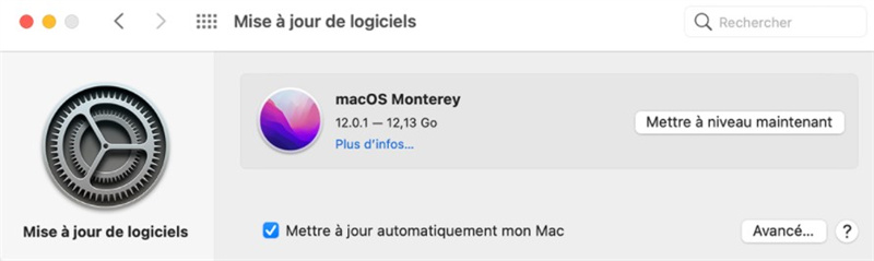 mettre à jour mac