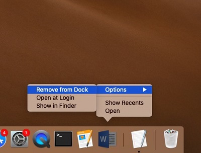 Удалить приложение Office из Dock | удалить Microsoft Office на Mac