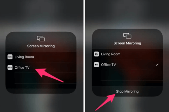 Screen Mirroring on an iPhone