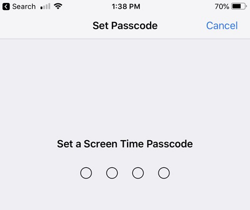 Set Screen Time Passcode