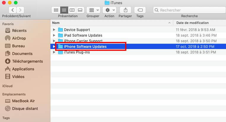 supprimer fichiers itunes